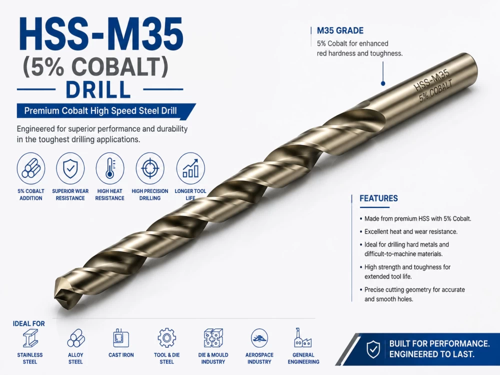 HSS-M35 (5% COBALT) DRILLS