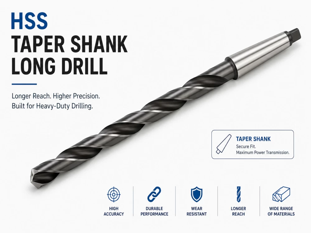 HSS TAPER SHANK LONG DRILLS