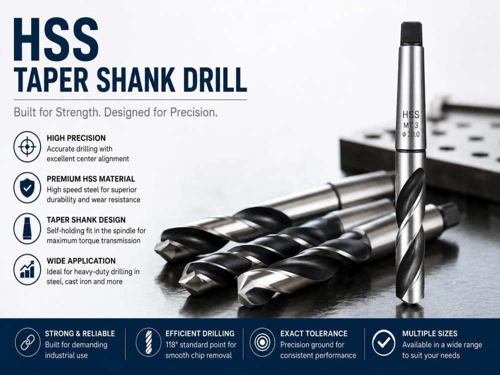 HSS TAPER SHANK DRILLS